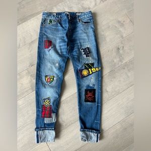 Polo Ralph Lauren Jemma Super Skinny Patched Jeans  Girls Size 16